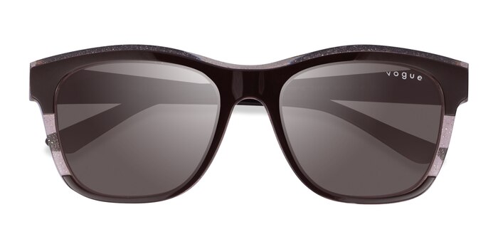 Dark Clear Brown Vogue Eyewear VO5557S -  Plastique Lunettes de soleil