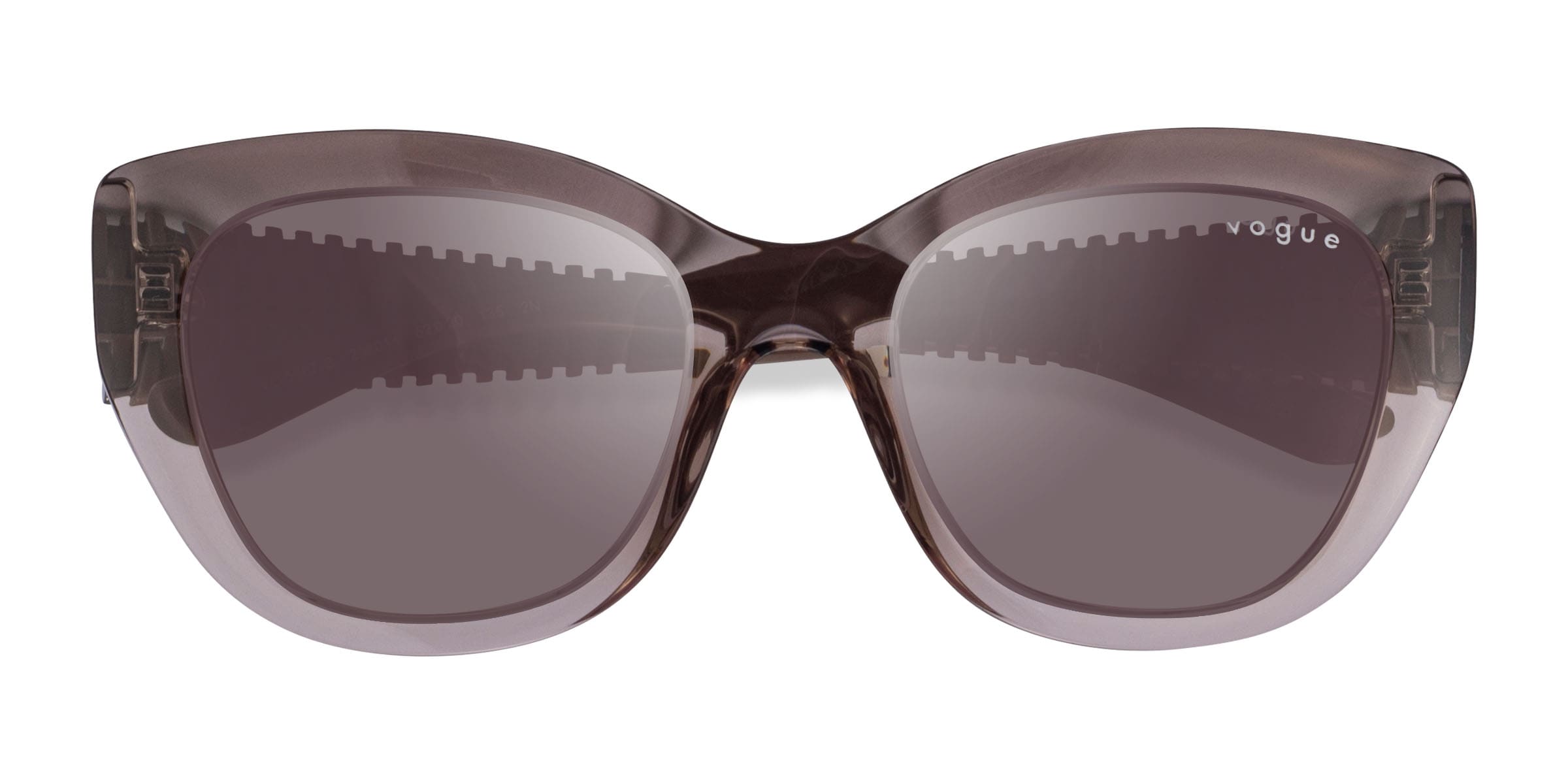 Vogue Eyewear VO5567S - Cat Eye Clear Brown Frame Prescription Sunglasses | Eyeb