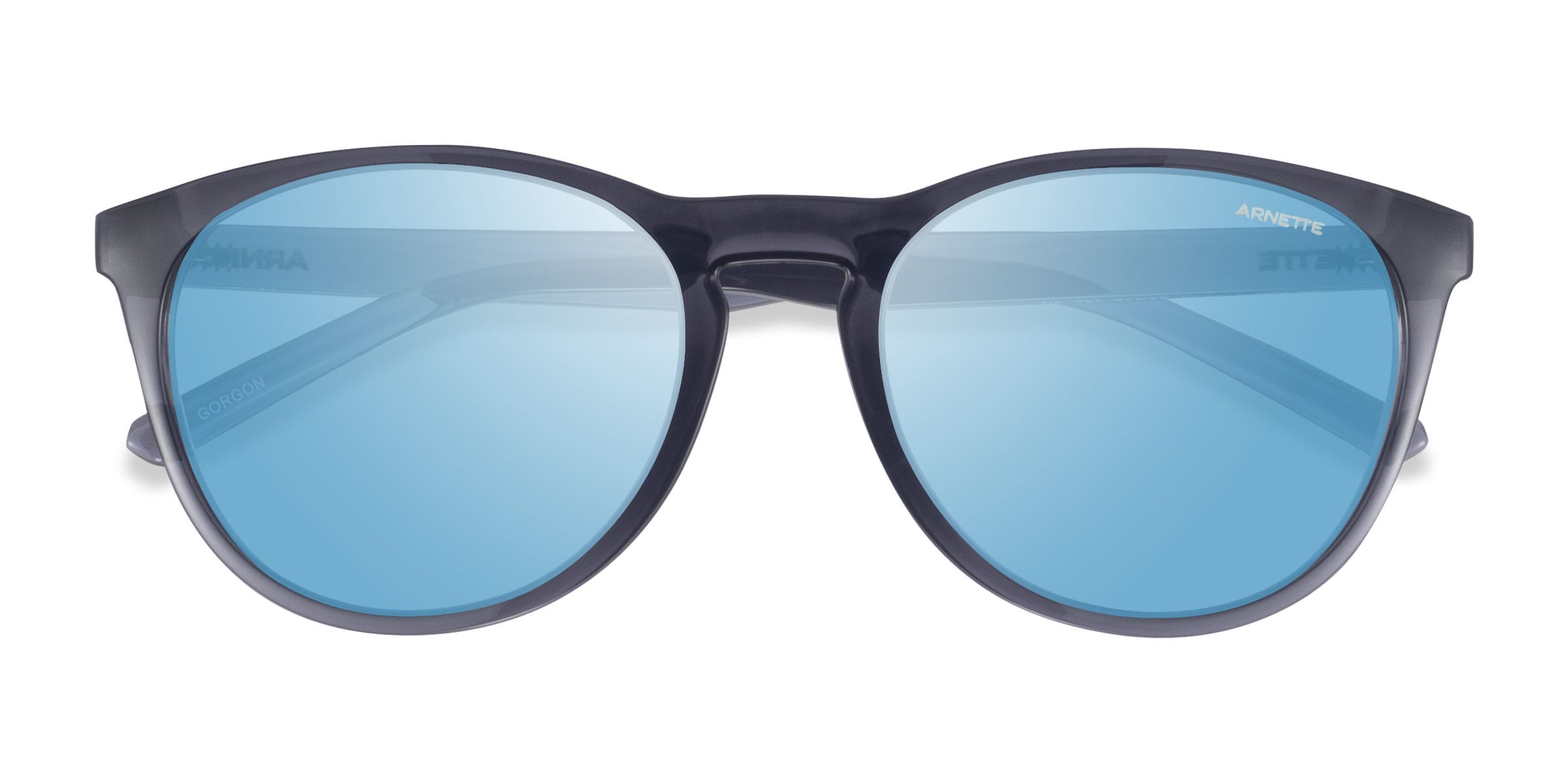 ARNETTE Gorgon - Round Clear Gray Frame Prescription Sunglasses |