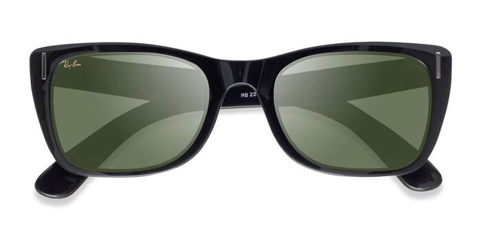 Shiny Black Ray-Ban Caribbean -  Acétate Lunettes de soleil