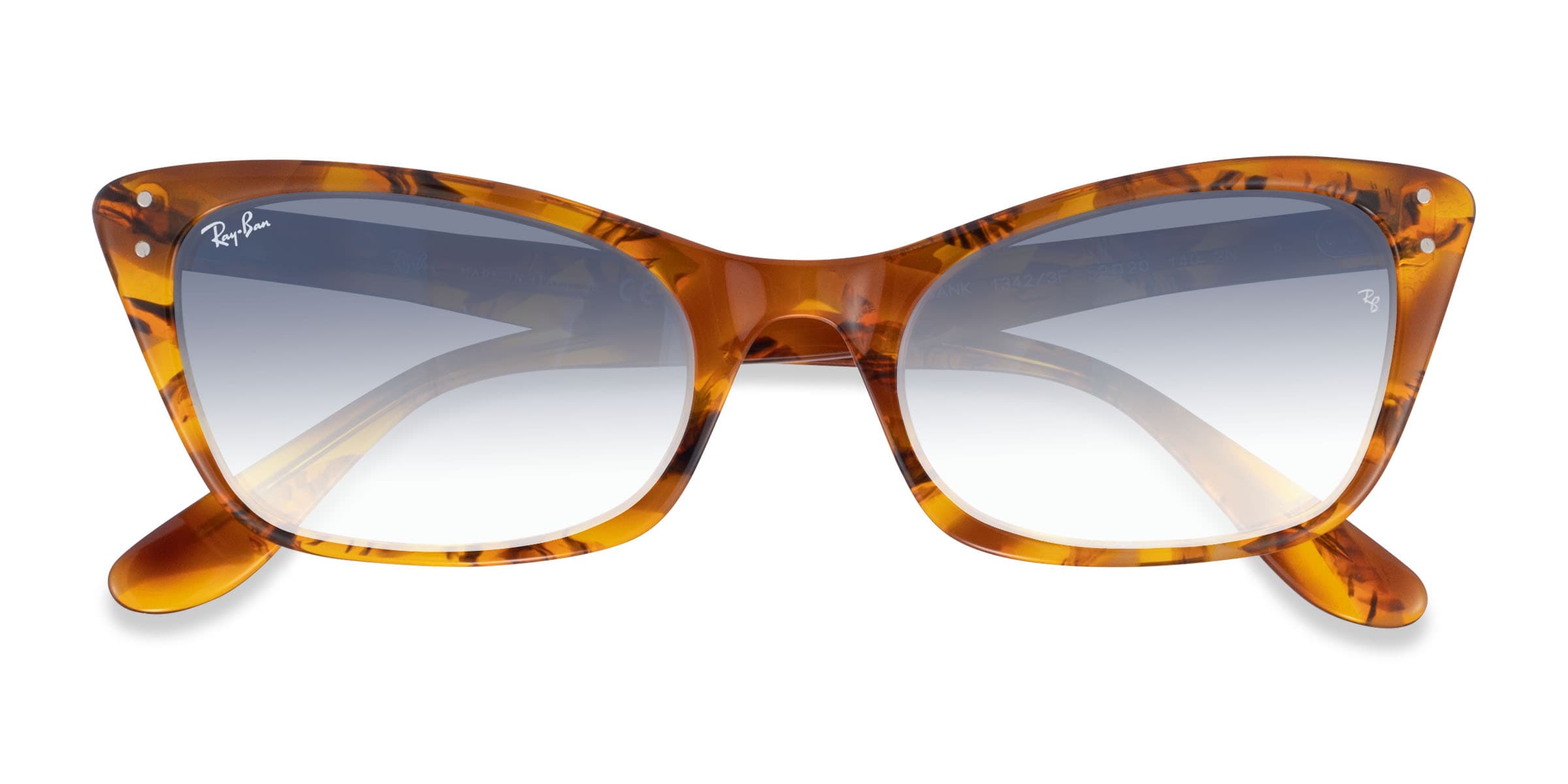 Ray-Ban RB2299 - Cat Eye Amber Tortoise Frame Sunglasses For  display picture 1