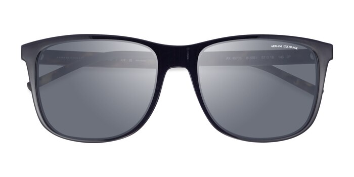 Shiny Black Armani Exchange AX4070S -  Plastic Sunglasses