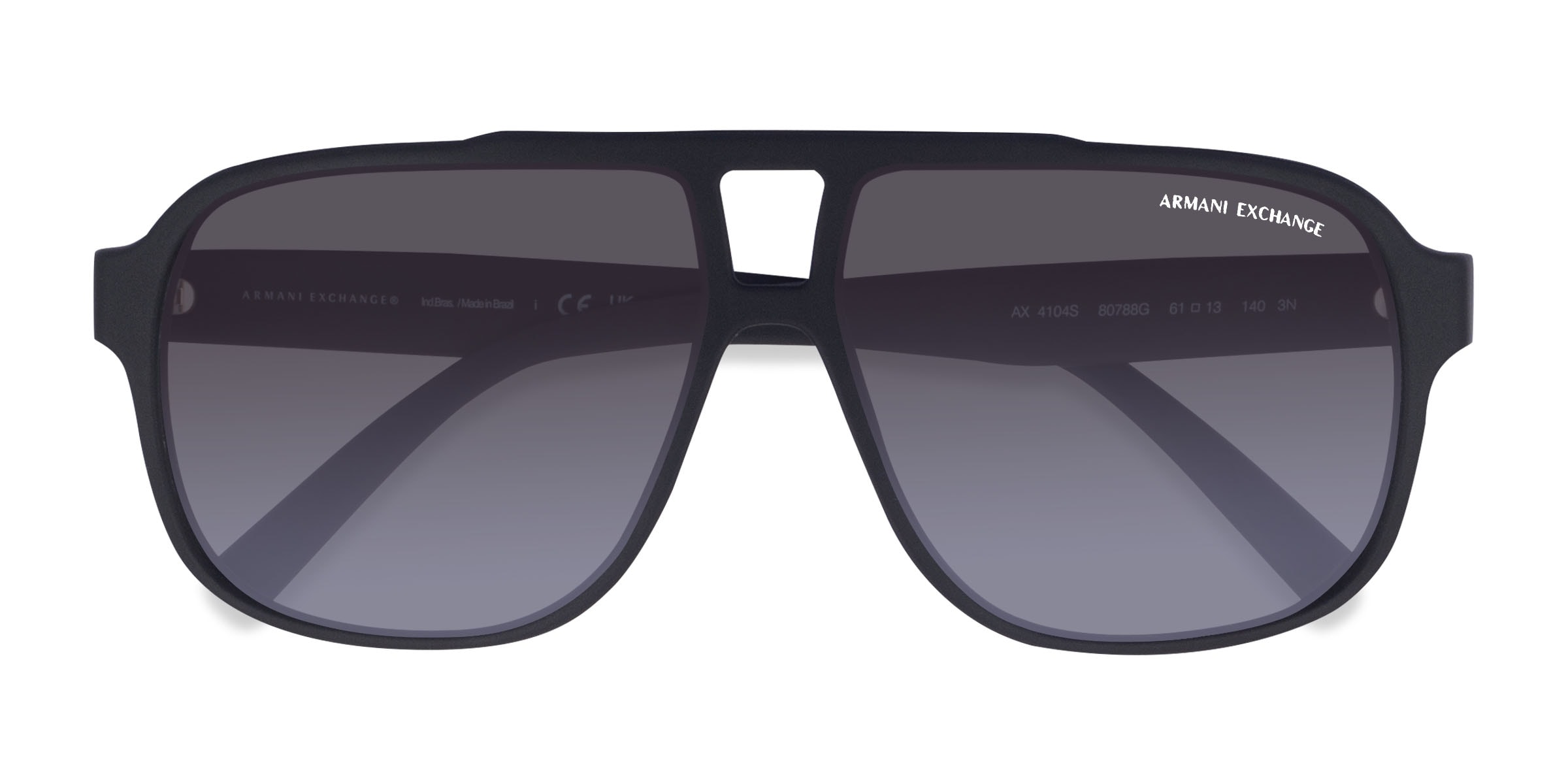 ꧁꧂ARMANIキャスケット Armani Exchange AX4104S - Aviator Matte Black Frame Prescription