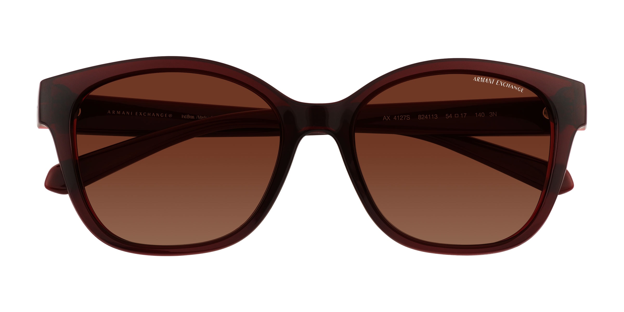 Armani Exchange AX4127S Cat Eye Dark Red Frame Sunglasses