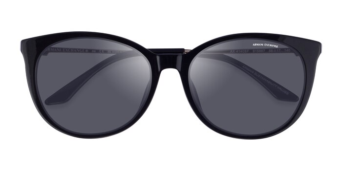Shiny Black Armani Exchange AX4140SF -  Acetate Sunglasses