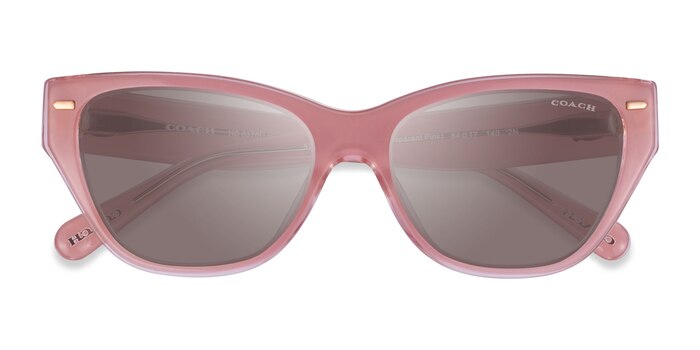 Transparent Pink Coach HC8370U Ch570 -  Acetate Sunglasses