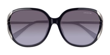 Matte Black Coach HC8396U CR620 -  Plastique Lunettes de soleil
