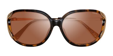 Tortoise Gold Coach HC8396U CR620 -  Plastique Lunettes de soleil