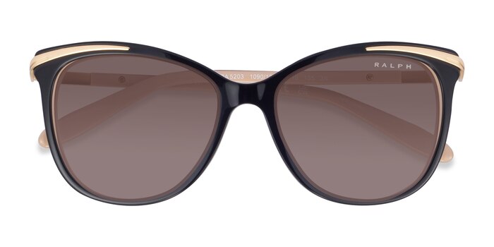 Shiny Black Gold Ralph RA5203 -  Acetate Sunglasses