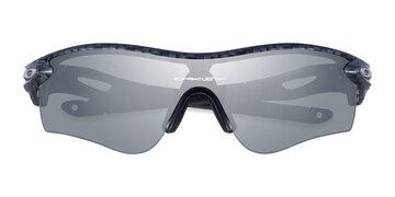 Gray Plaid Oakley Radarlock -  Plastic Sunglasses