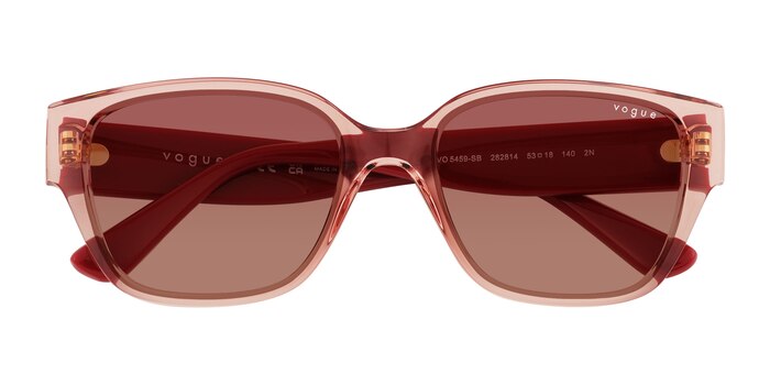 Transparent Pink Vogue Eyewear VO5459SB -  Plastic Sunglasses