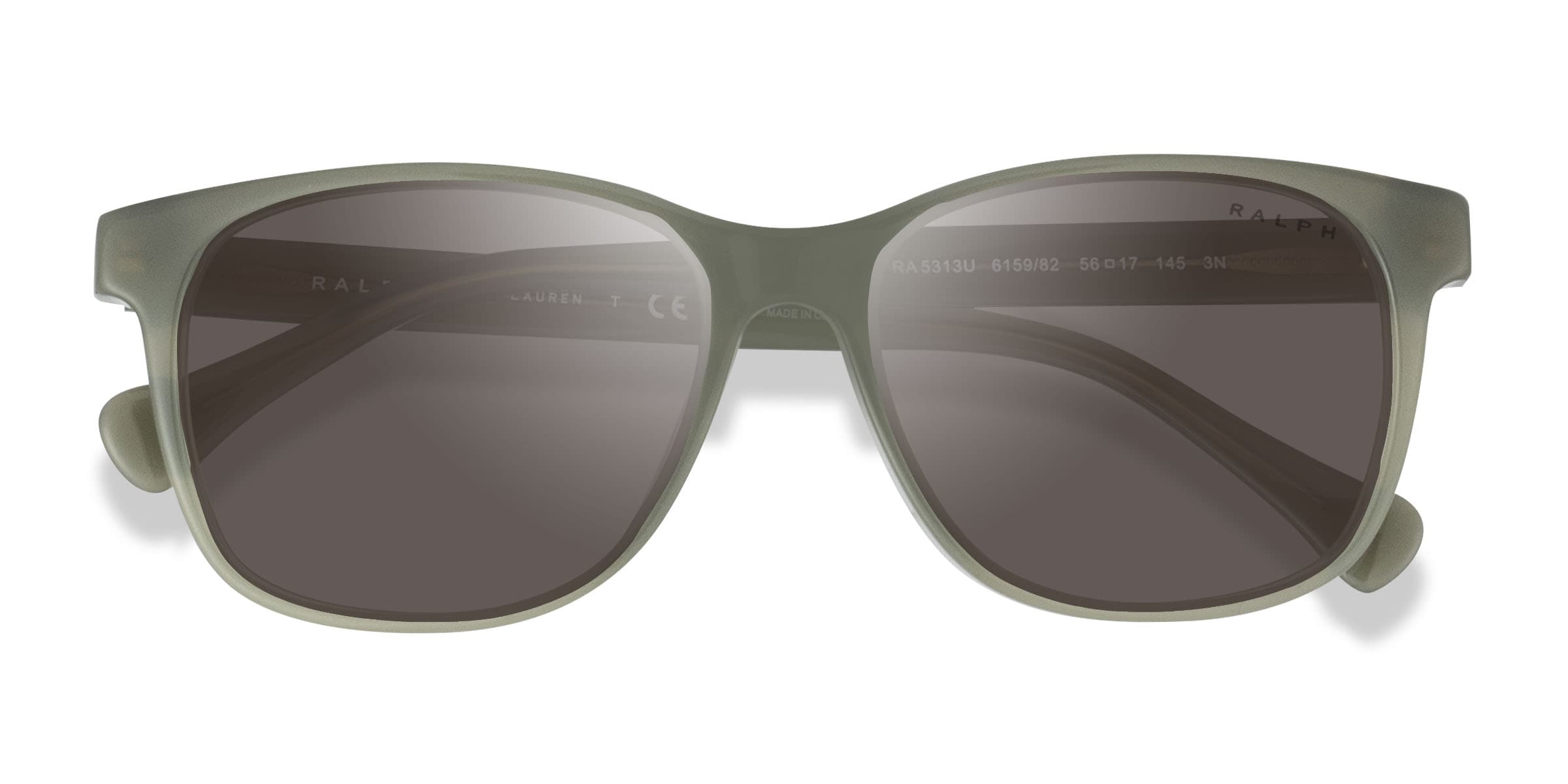ネットオフ 送料得店  Ralph RA5313U - Square Green Frame Prescription Sunglasses シャツ/ブラウス(長袖/七分)