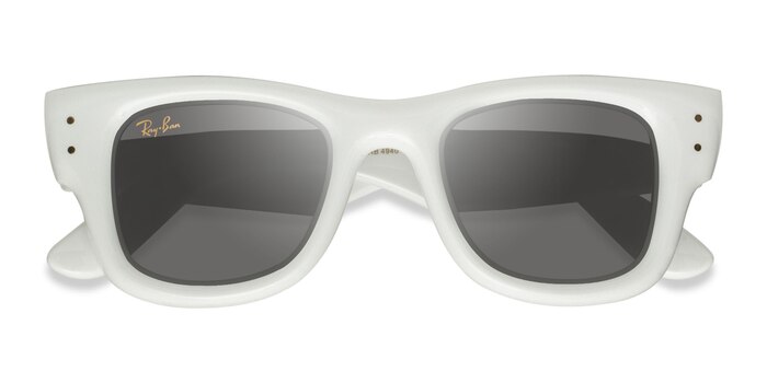 Polished White Ray-Ban Wayfarer Puffer -  Plastique Lunettes de soleil