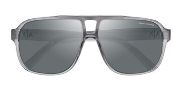 Shiny Transparent Gray Armani Exchange AX4104S -  Eco Friendly Sunglasses