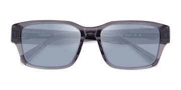 Transparent Gray Coach HC8441U CBY96 -  Acétate Lunettes de soleil