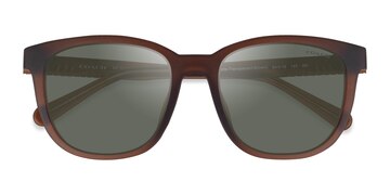 Matte Transparent Brown Coach HC8442U CCA00 -  Eco Friendly Sunglasses