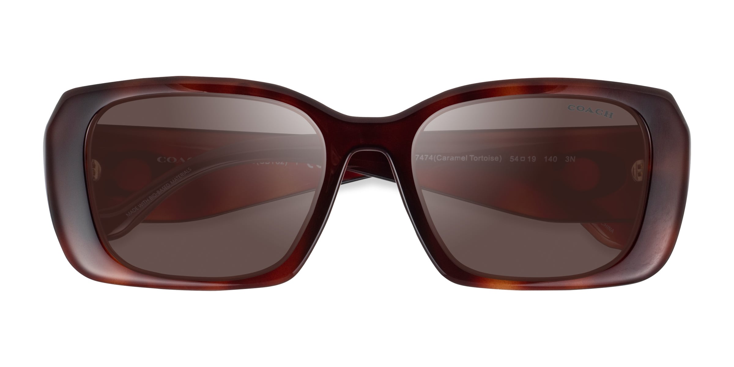 Coach HC8435U CBY82 - Square Caramel Tortoise Frame 