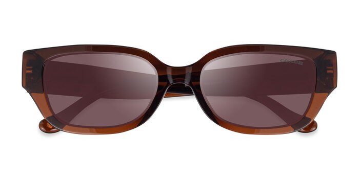 Transparent Brown Coach HC8439U CBZ52 -  Acétate Lunettes de soleil