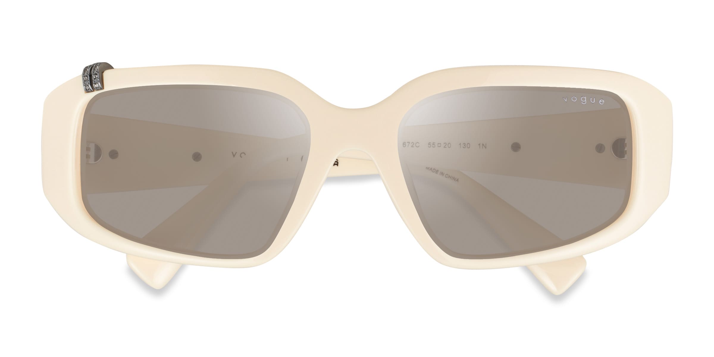 Vogue Eyewear VO5688SB - Square Full Ivory Frame Sunglasses For