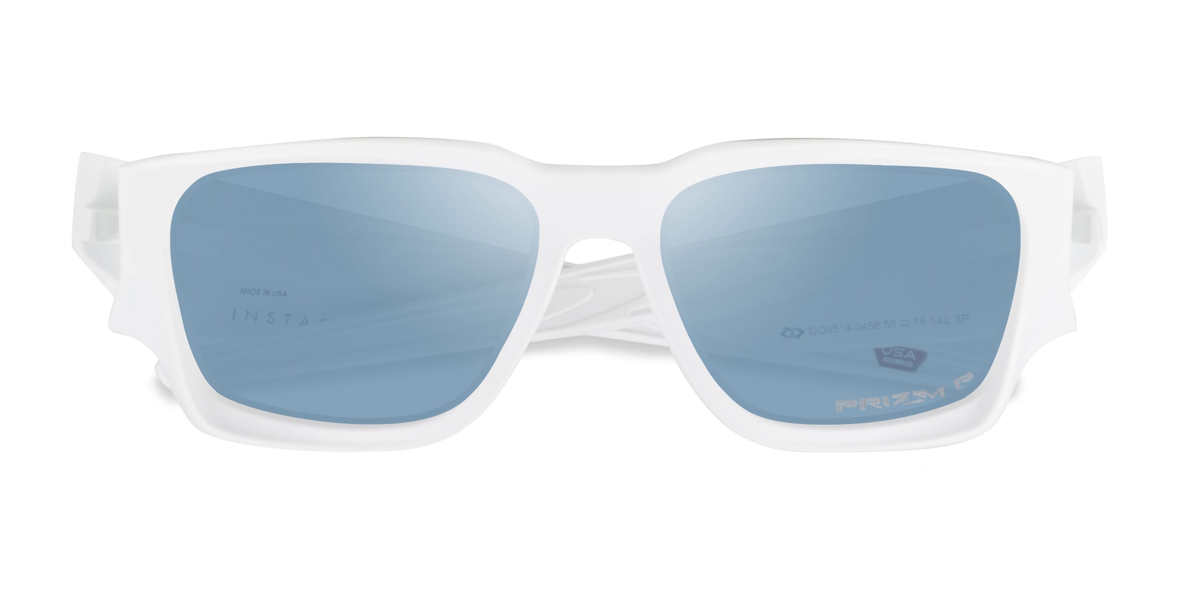 Oakley Instagator - Rectangle Matte White Frame Sunglasses For Men