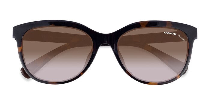 Écaille Noire Coach HC8285U L1137 -  Plastique Lunettes de soleil