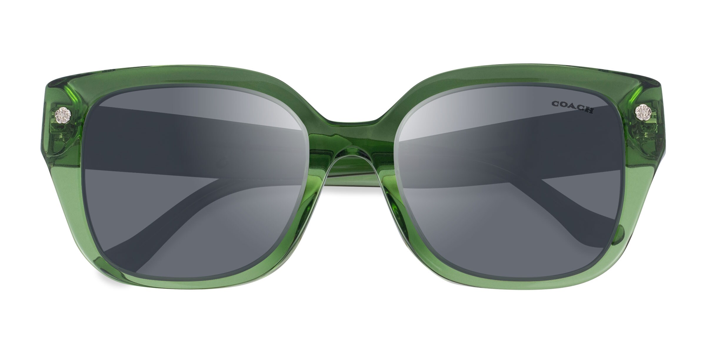 Women\'s Coach Sunglasses Tortoise Green One Size Coach HC8232 sunglasses for women in Dark Tortoise main image 4