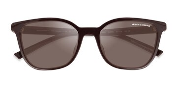Shiny Dark Brown Armani Exchange AX4168SU -  Plastique Lunettes de soleil