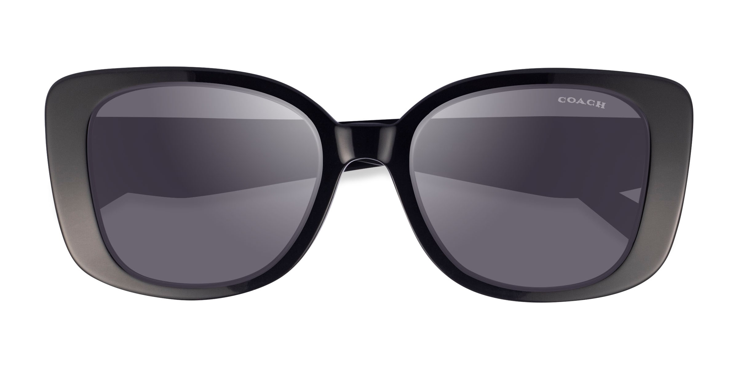 Coach Black Oversized Square Sunglasses Coach HC8422U CAD33 - Square Black Frame Sunglasses For  main image 2