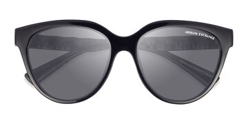 Shiny Transparent Gray Armani Exchange AX4148SU -  Plastique Lunettes de soleil