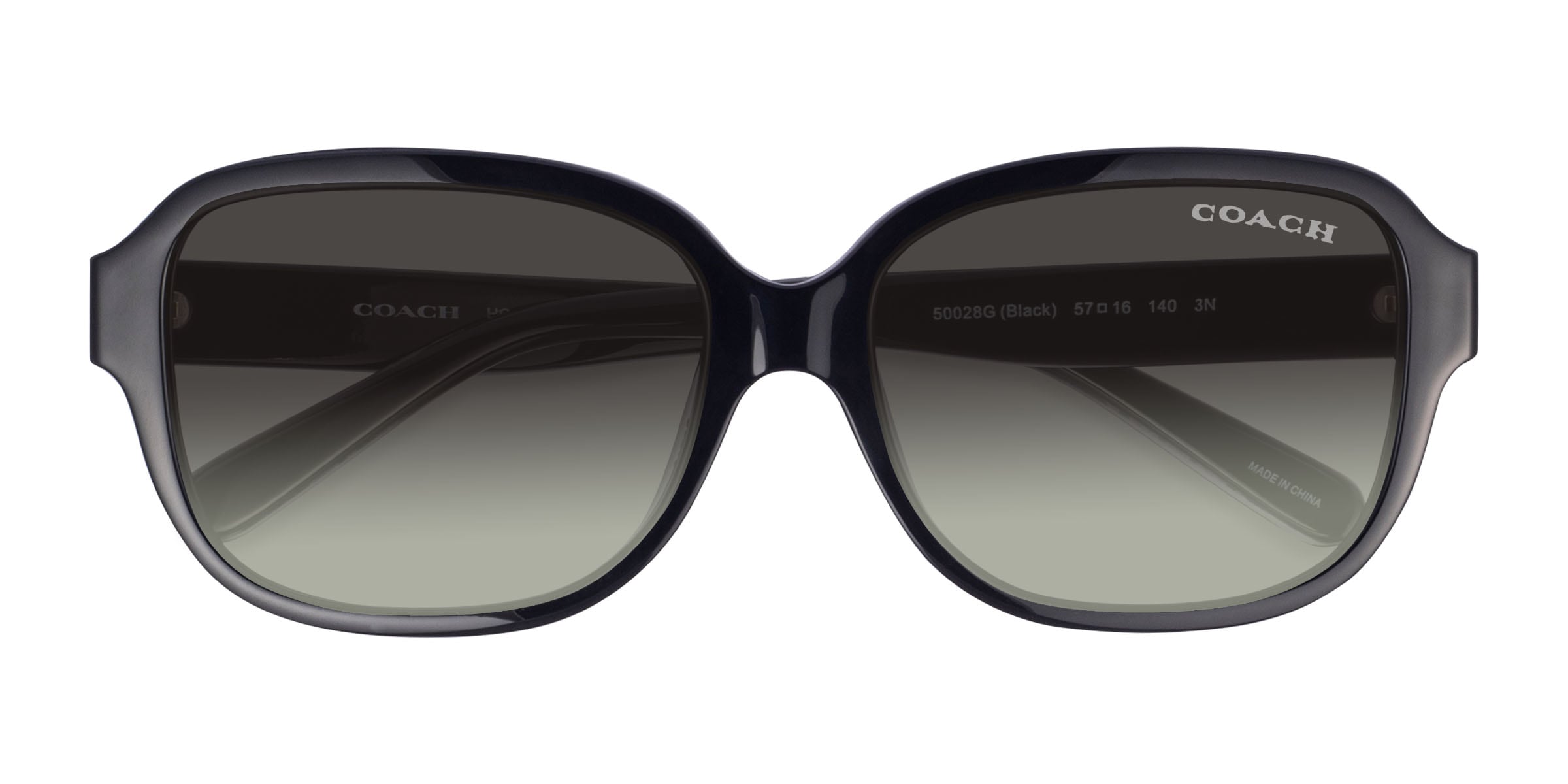 Coach HC8298U L1153 - Rectangle Black Frame Sunglasses For Women