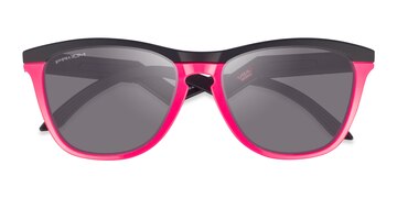 Matte Black Neon Pink Oakley Frogskins Tm Hybrid -  Plastique Lunettes de soleil