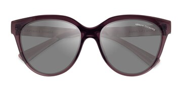 Shiny Transparent Burgundy Armani Exchange AX4148SU -  Plastique Lunettes de soleil
