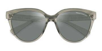 Shiny Transparent Green Armani Exchange AX4148SU -  Plastique Lunettes de soleil