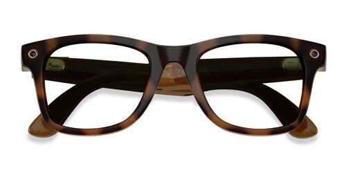 Unisex s square Polished Havana Plastic Prescription sunglasses - Eyebuydirect s Ray-Ban Meta (Gen 3) Wayfarer