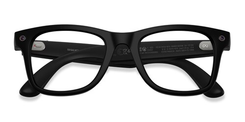 Unisex s square Matte Black Plastic Prescription sunglasses - Eyebuydirect s Ray-Ban Meta (Gen 3) Wayfarer