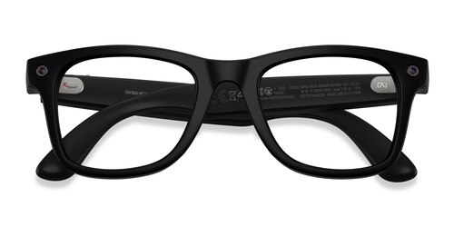 Unisex s square Matte Black Plastic Prescription sunglasses - Eyebuydirect s Ray-Ban Meta (Gen 3) Wayfarer