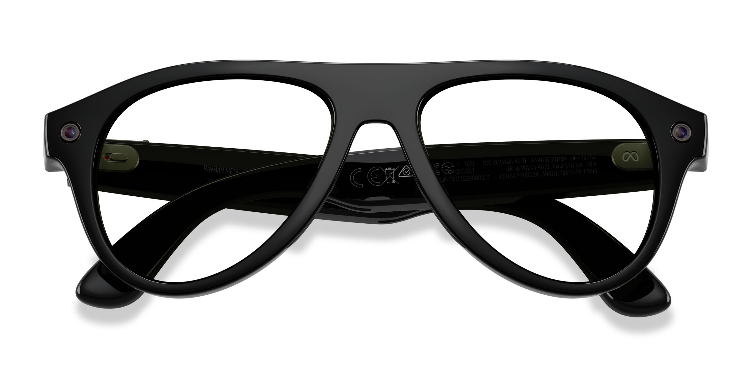 Unisex s aviator Shiny Black Plastic Prescription sunglasses - Eyebuydirect s Ray-Ban Meta (Gen 3) Aviator