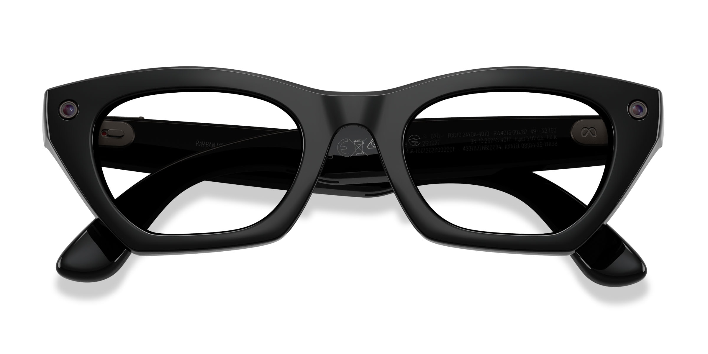 Ray-Ban Meta (Gen 3) Zena - Cat Eye Shiny Black Frame | Eyebuydirect