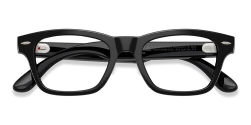 Unisex s rectangle Shiny Black Plastic Prescription sunglasses - Eyebuydirect s Ray-Ban Meta Audio Burbank