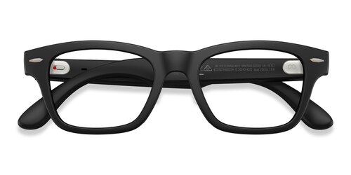 Unisex s rectangle Matte Black  Plastic Prescription sunglasses - Eyebuydirect s Ray-Ban Meta Audio Burbank