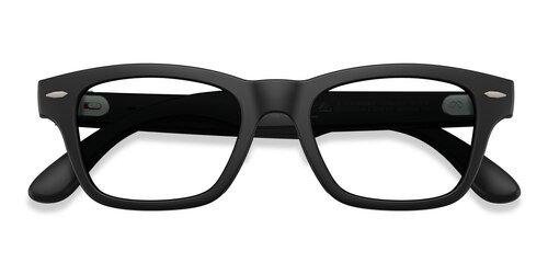 Unisex s rectangle Matte Black  Plastic Prescription sunglasses - Eyebuydirect s Ray-Ban Meta Audio Burbank