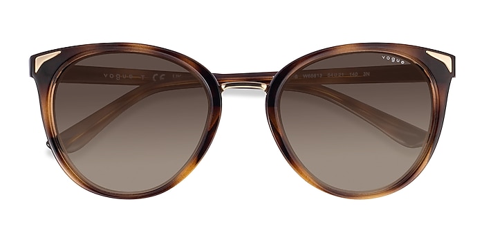 Dark Tortoise Vogue Eyewear VO5230S -  Metal Sunglasses