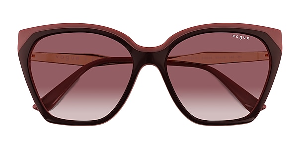 Vogue Eyewear VO5521S - Cat Eye Red Purple Frame Sunglasses For Women ...