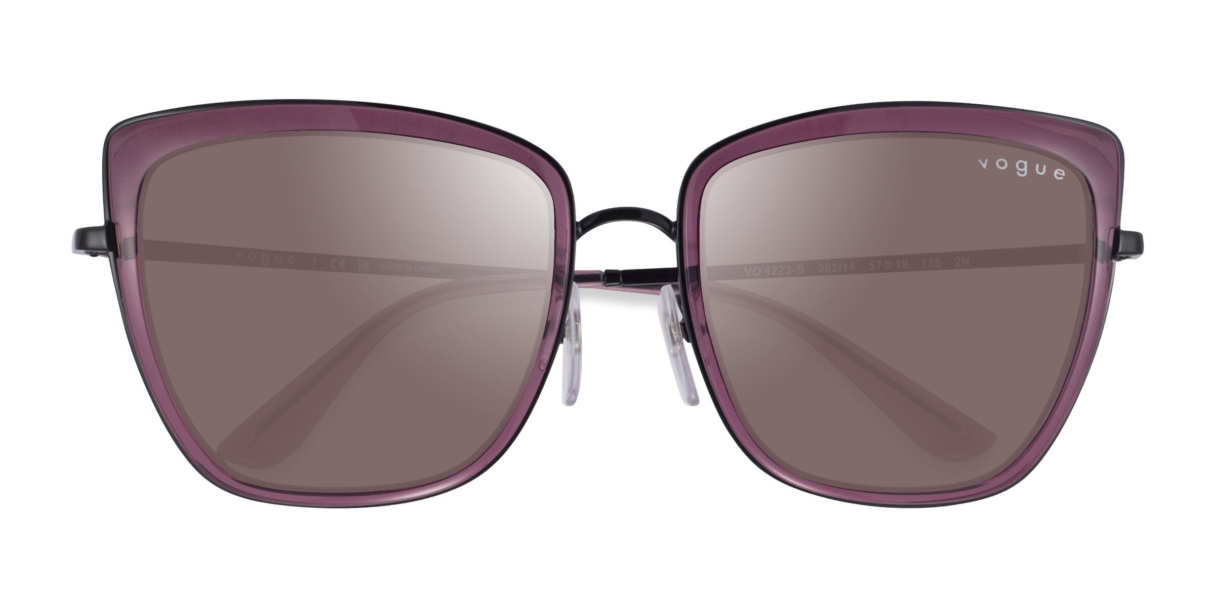 Clear best sale purple sunglasses