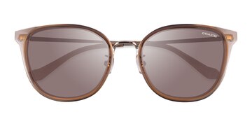 Light Gold Brown Coach HC7135 C7999 -  Métal Lunettes de soleil