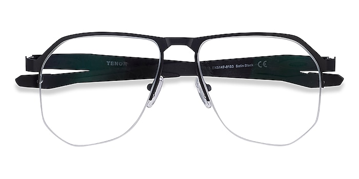 Satin Black Oakley Tenon -  Lightweight Titanium Eyeglasses
