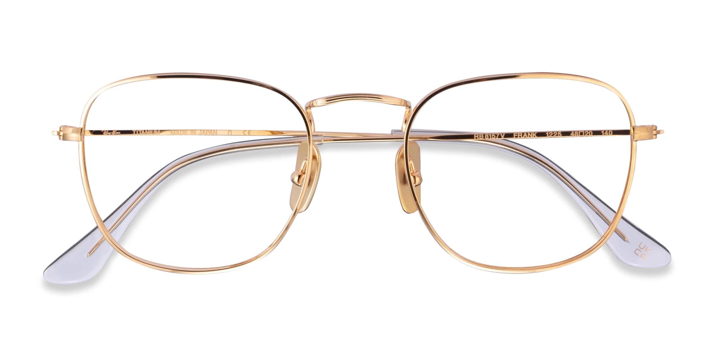 Ray-Ban RB8157V Frank - Square Gold Frame Eyeglasses | Eyebuydirect