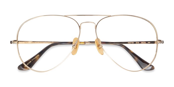 Shiny Gold Ray-Ban RB8789 -  Titanium Eyeglasses