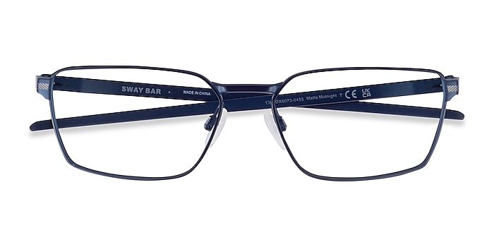 Matte Navy Oakley Sway Bar -  Titanium Eyeglasses