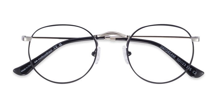 Black Silver Daydream -  Lightweight Metal Eyeglasses